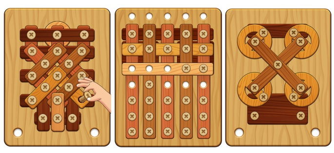 Wood Nuts & Bolts, Screw