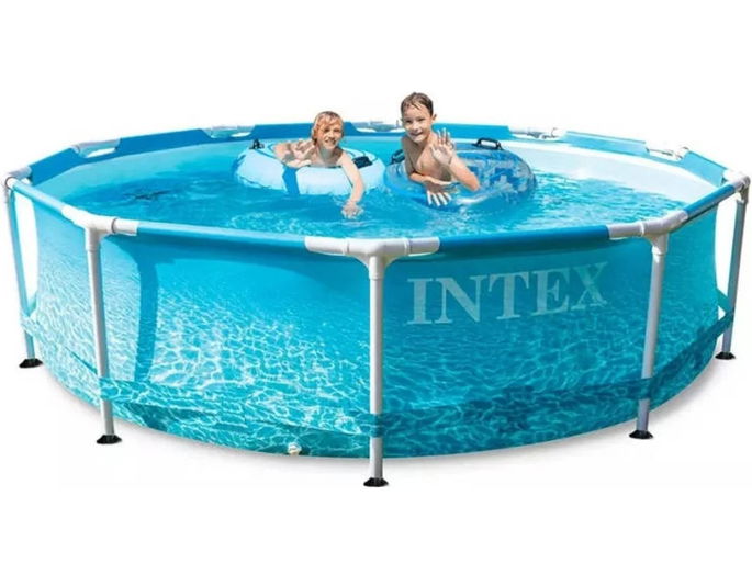 Piscina Tubular INTEX Redonda Beachside com Bomba de Filtro (4.485 L - PVC - 305x76 cm)