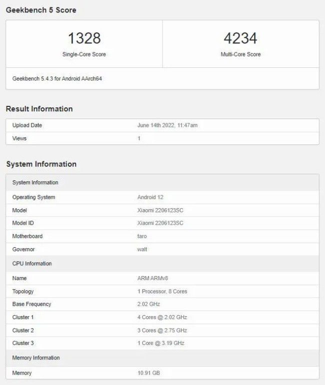Xiaomi 12S