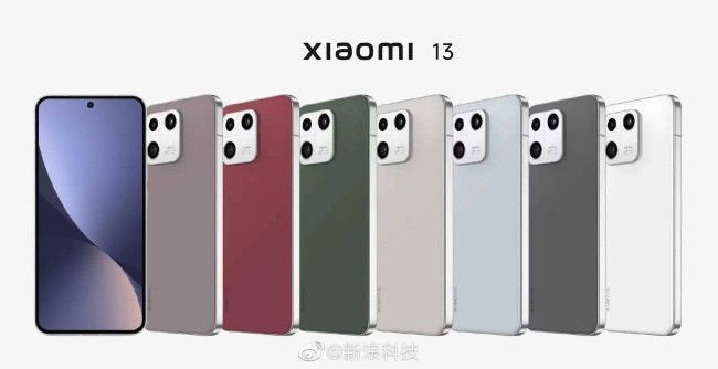 Xiaomi 13 leque de cores smartphone