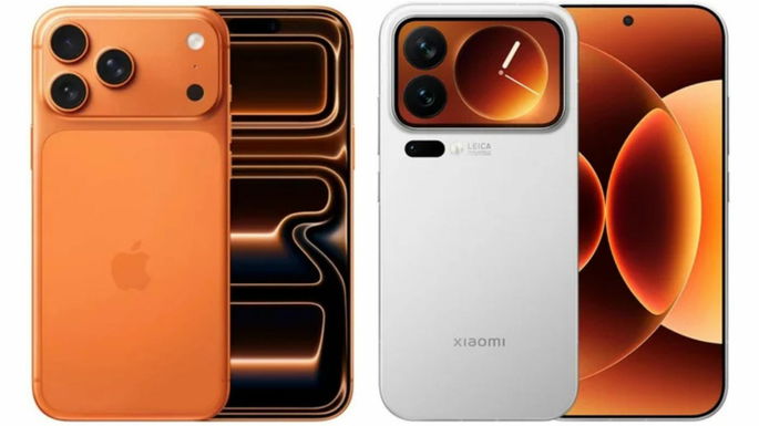 iPhone 17 Pro Max e Xiaomi 17 Pro Max lado a lado