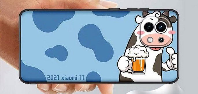 Uma das capas não oficias do Xiaomi Mi 11 que original o meme