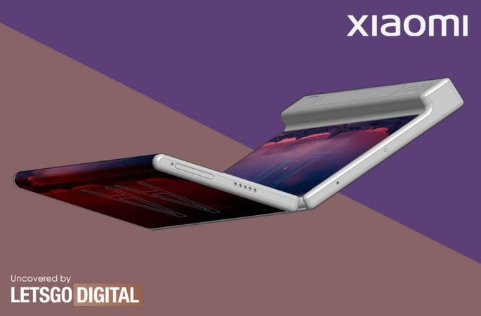 Patente de smartphone dobrável da Xiaomi. Crédito: LetsGoDigital