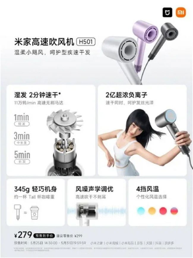 Xiaomi Mijia High-speed Hair Dryer H501