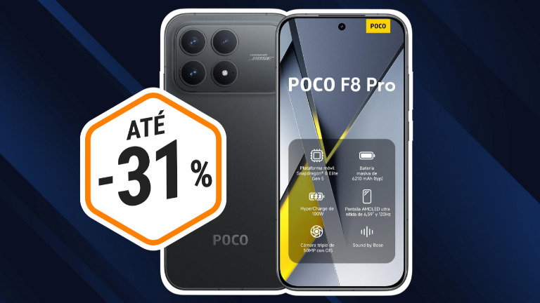 Xiaomi POCO F8 Pro: smartphone fica 203 € mais barato na Amazon