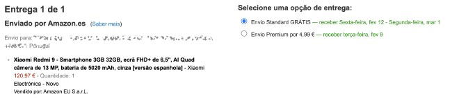 Xiaomi Redmi 9 Amazon Portugal