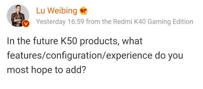 Xiaomi Redmi K50