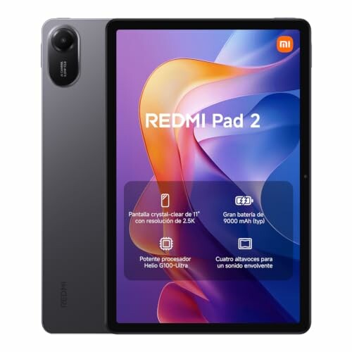 Xiaomi Redmi Pad 2 4 GB + 256 GB, Wi-Fi, cinzento