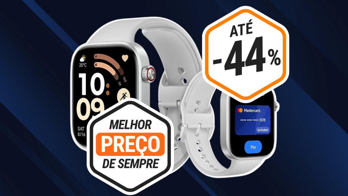 Xiaomi Redmi Watch 6 NFC com desconto 44% está a preço hitórcio na Amazon