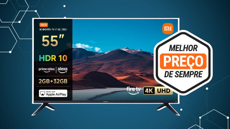 Xiaomi: Smart TV F 55" com 4K UHD está ao melhor preço na Amazon