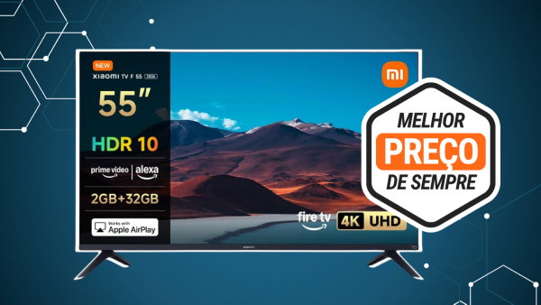 Xiaomi: Smart TV F 55" com 4K UHD está ao melhor preço na Amazon