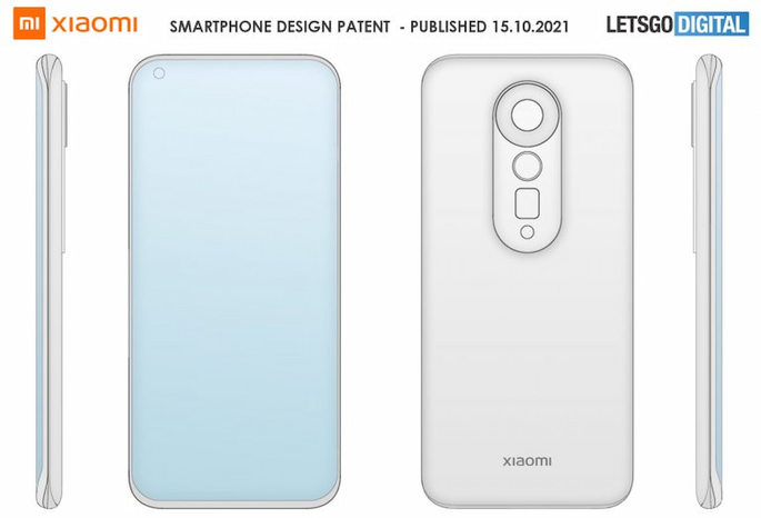 Patente da Xiaomi para novo design de smartphone. Crédito: LetsGoDigital