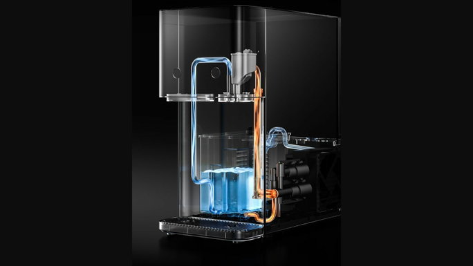 Xiaomi aparelho 2 em 1 m&aacute;quina de gelo e dispensador de &aacute;gua quente