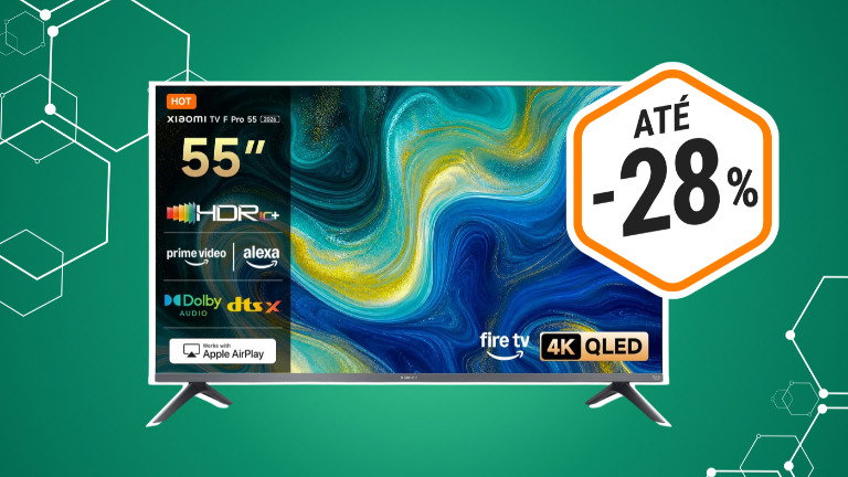Xiaomi TV Pro de 55" 4K QLED: cinema em casa com desconto 28% na Amazon