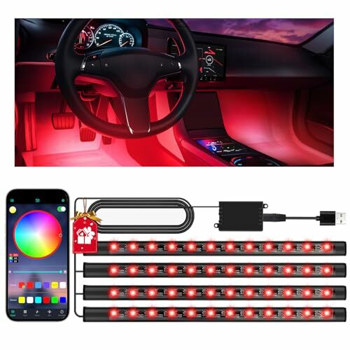Zdovivot Luz LED Coche RGB 16 Milhões