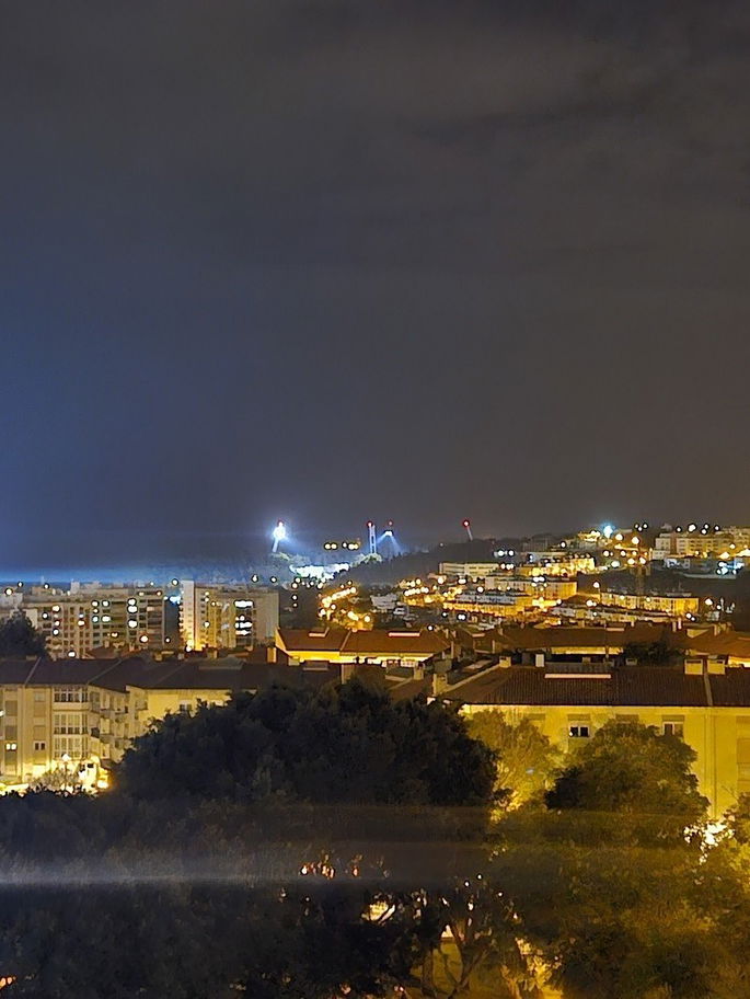 Utilização zoom em ambiente noturno