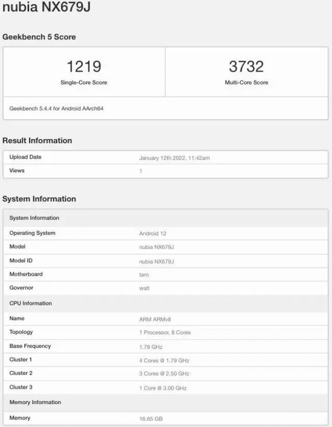 smartphone ZTE Nubia RedMAGIC 7